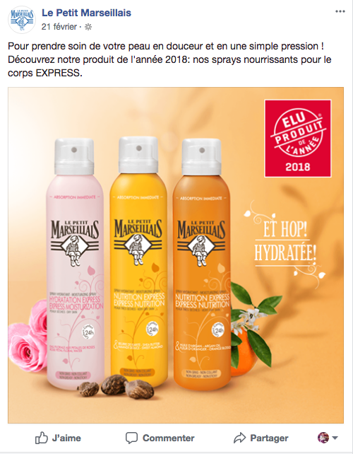 Le Petit Marseillais Spray Lait Hydratant Pour Le Corps, Nutrition Express, Beurre De Karité 