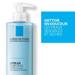 LA ROCHE POSAY LIPIKAR Surgras Crème Lavante - Lot de 2x400ml