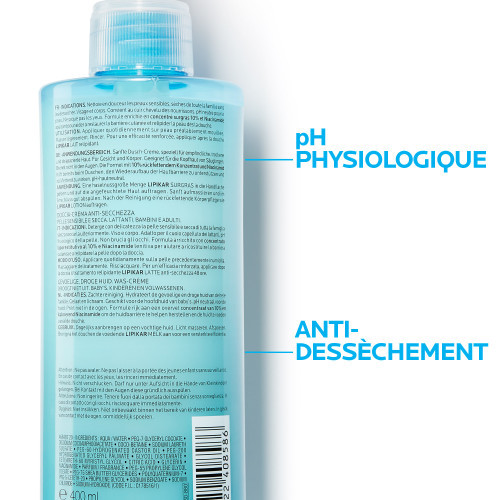 LA ROCHE POSAY LIPIKAR Surgras Crème Lavante Anti-dessèchement - 400ml