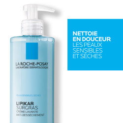 LA ROCHE POSAY LIPIKAR Surgras Crème Lavante Anti-dessèchement - 400ml