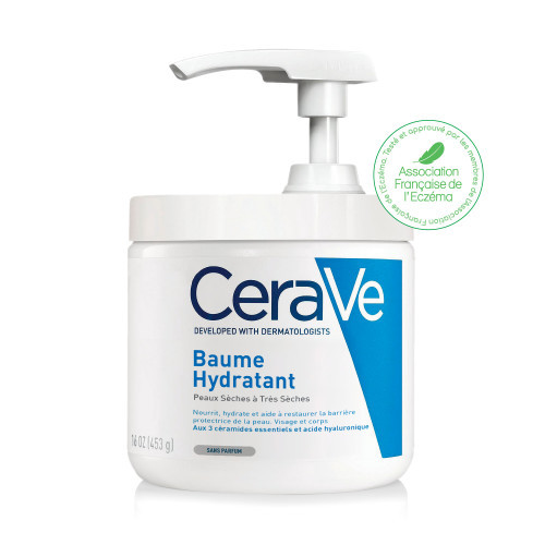 CERAVE Baume Hydratant Flacon pompe visage et corps peaux sèches - 454g