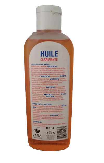 WHITE NOW Huile Clarifiante Super Rapide Triple Action aux Acides de Fruits 125ml