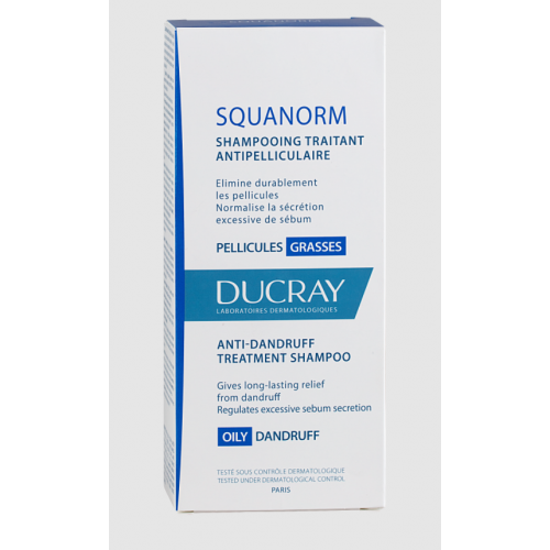 DUCRAY SQUANORM Shampooing Antipelliculaire - Pellicules Grasses - 200ML