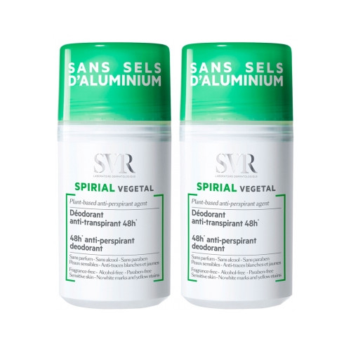 SVR SPIRIAL Déodorant Anti-Transpirant Roll-on - Lot de 2x50 ml