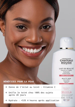 Château Rouge LAIT DE BEAUTE UNIFIANT Nouvelle formule "VITAMINE C
