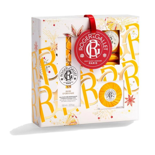 COFFRET BOIS D'ORANGE Eau Parfumée Savon et Galet de Bain - ROGER GALLET