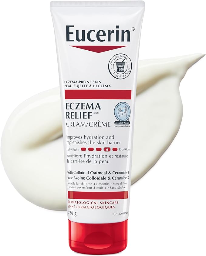 EUCERIN Crème hydratante pour soulager l'eczéma pour peaux sujettes à l'eczéma | Visage et corps, 226 g