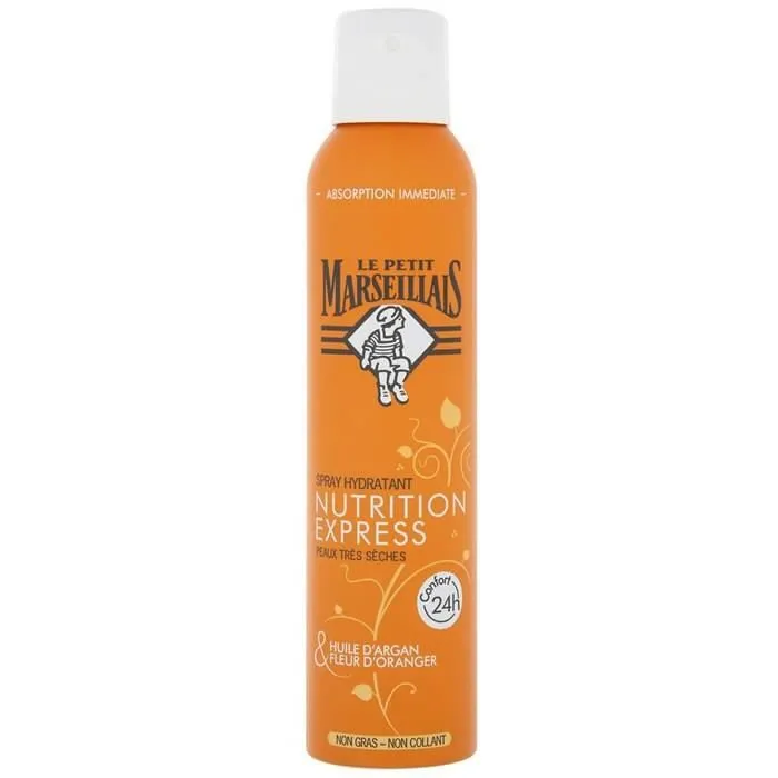 Le Petit Marseillais Spray Lait Hydratant Pour Le Corps, Nutrition Express, Beurre De Karité 