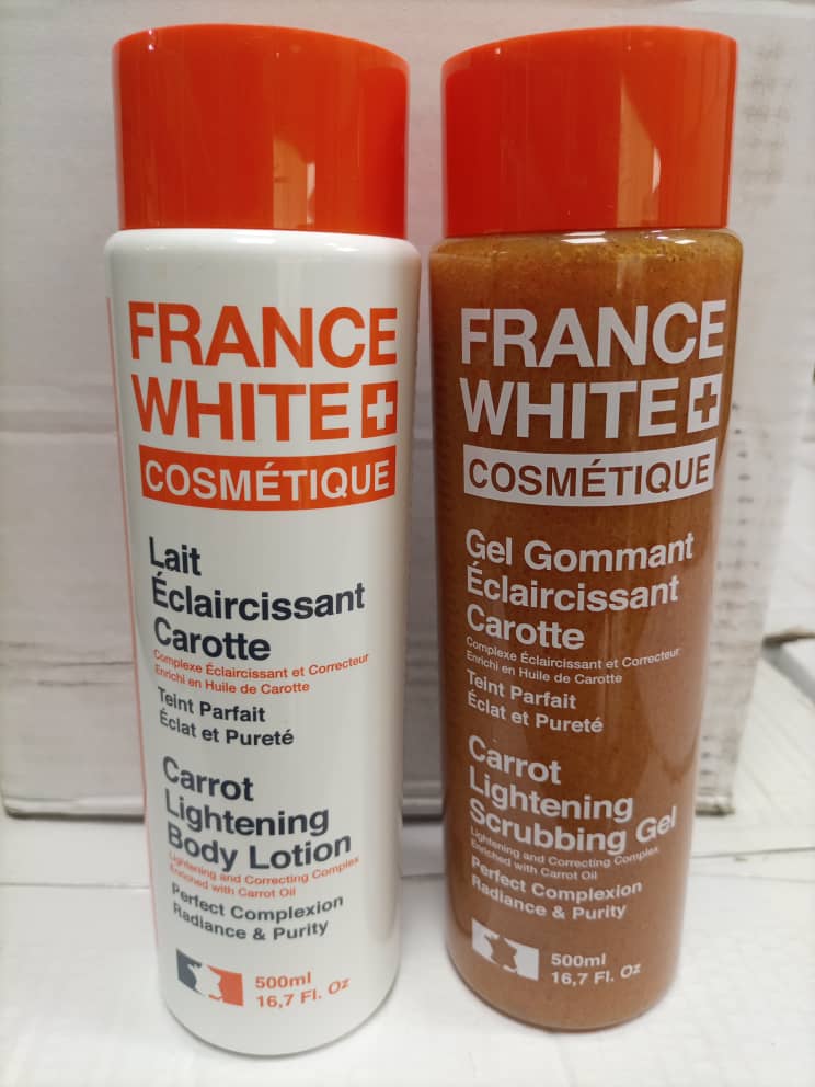  France White cosmetique body lotion + scrubing Gel
