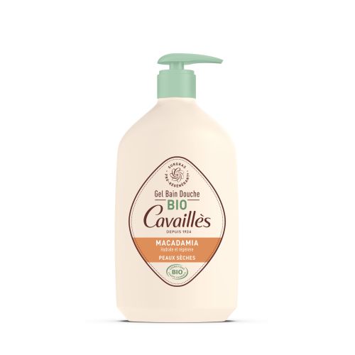 CAVAILLÈS GEL BAIN DOUCHE Huile de Macadamia Peaux Sèches BIO 1L