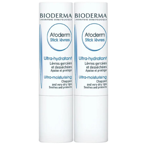 BIODERMA ATODERM Stick à Lèvres Ultra-Hydratant - 2 Sticks