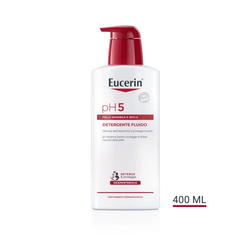 Eucerin pH5 gel moussant apaisant pour peaux sèches et sensibles 400 m