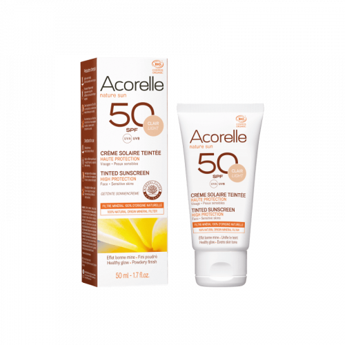 ACORELLE NATURE SUN Crème Solaire Teintée BIO SPF50 - 50ml