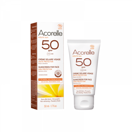 ACORELLE NATURE SUN Crème Solaire Visage BIO SPF50 - 50ml