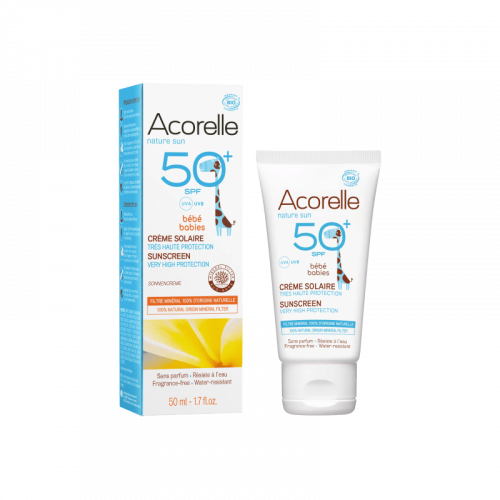 ACORELLE Crème Solaire Bébé BIO SPF50 -50ml