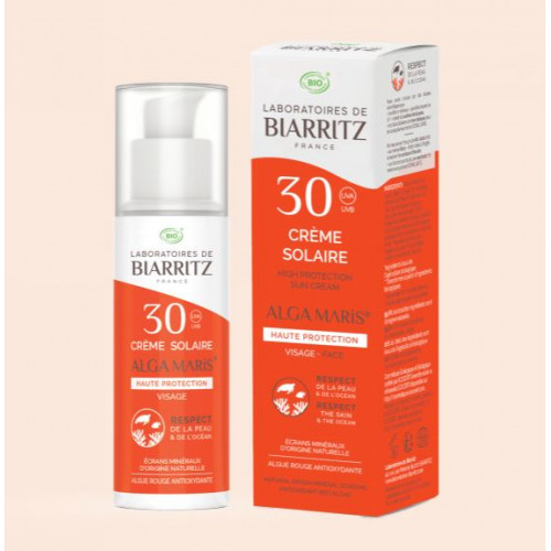 LABORATOIRES DE BIARRITZ CRÈME SOLAIRE VISAGE SPF30 CERTIFIÉE BIO - 50 ml