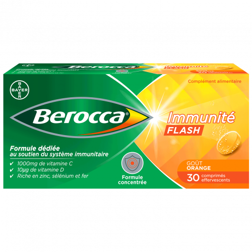 BEROCCA Immunité Flash - 30 Comprimés Effervescents