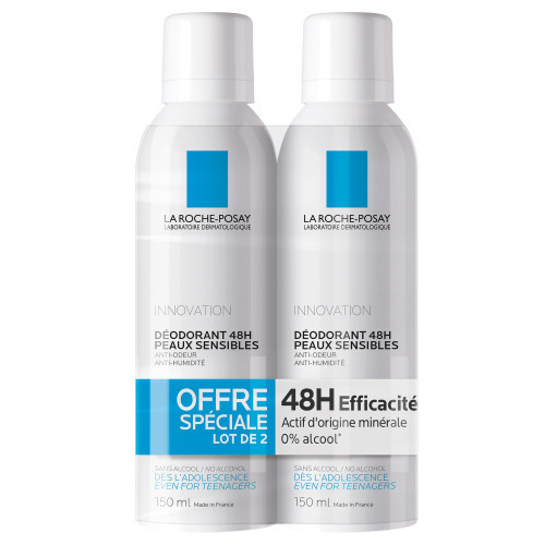 LA ROCHE POSAY DÉODORANT 48H Spray - Lot de 2x150ml