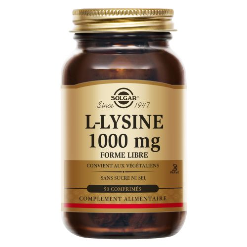 SOLGAR L-LYSINE 1000mg - 50 Comprimés