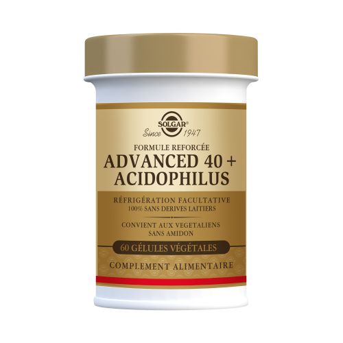 SOLGAR ADVANCED 40+ ACIDOPHILUS - 60 Gélules Végétales