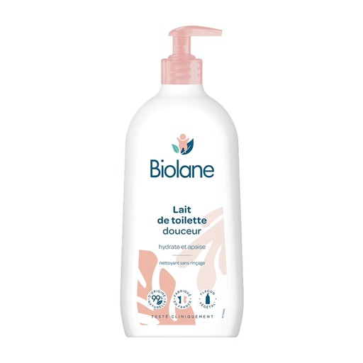 Biolane - Lait de toilette - Bébé - Nettoie Visage, Corps et Siège - 750ml