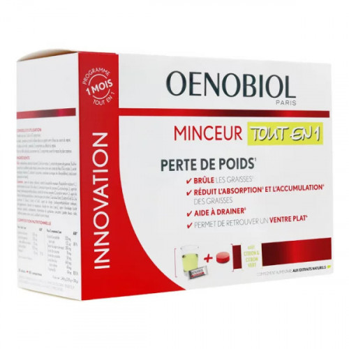 OENOBIOL coffret Minceur tout en 1 30 sticks + 60 comprimés