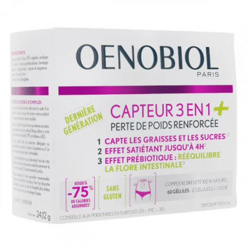 OENOBIOL Capteur 3 en 1 Plus 60 gélules