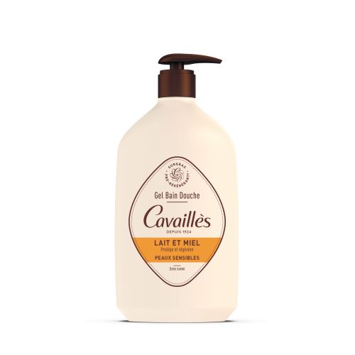 CAVAILLÈS GEL BAIN DOUCHE Lait & Miel Peaux Sensibles 1L