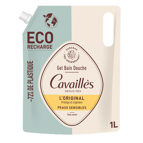 CAVAILLÈS ÉCO-RECHARGE GEL BAIN DOUCHE L'Original Peaux Sensibles 1L