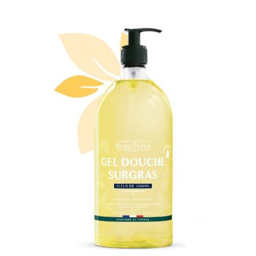 BEAUTERRA GEL DOUCHE SURGRAS Corps & Cheveux Fleur de Jasmin - 1L