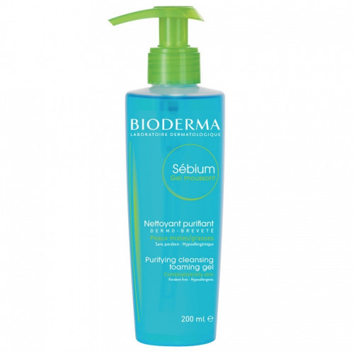 BIODERMA SEBIUM Gel Moussant Nettoyant Purifiant 200ml