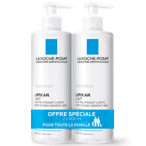 LA ROCHE POSAY LIPIKAR Lait Relipidant Corps - Lot de 2x400ml