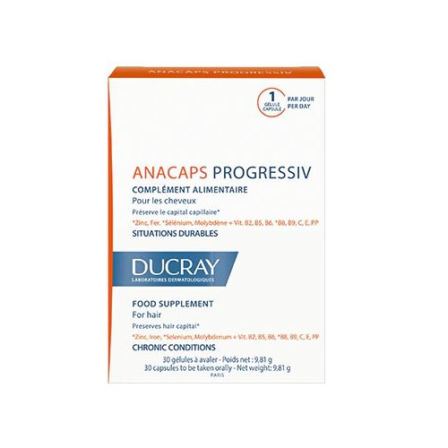 DUCRAY ANACAPS PROGRESSIV - Lot de 3x30 Gélules