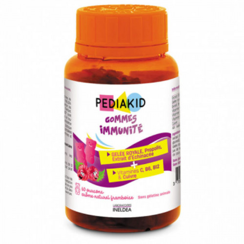 PEDIAKID GUMMIES Immunité Framboise - 60 Gommes à Mâcher