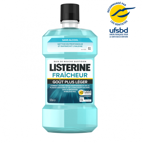 LISTERINE BAIN DE BOUCHE Fraîcheur - Goût Plus Léger 500ml