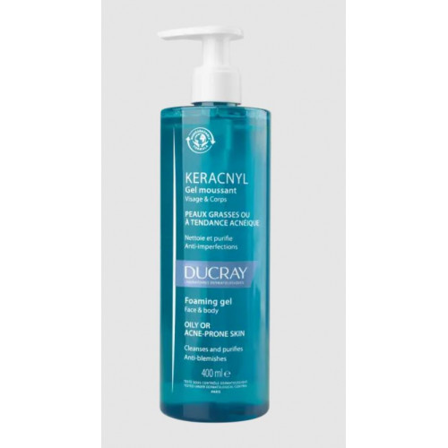 DUCRAY KERACNYL Gel Moussant Peaux Grasses et Acnéiques - 400ml